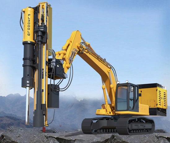 Foreuse Éclateur sur excavateur